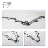 925 Silver Thorns Rose Bracelet Crystal Flower Chain Link Bracelet for Women