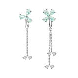 925 Sterling Silver Clovers Clip Earrings For Women Engagement Gift