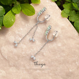 925 Sterling Silver Clovers Clip Earrings For Women Engagement Gift