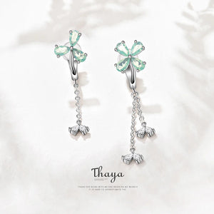 925 Sterling Silver Clovers Clip Earrings For Women Engagement Gift