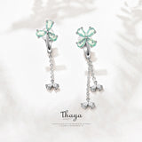925 Sterling Silver Clovers Clip Earrings For Women Engagement Gift