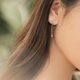 925 Sterling Silver Clovers Clip Earrings For Women Engagement Gift
