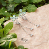 925 Sterling Silver Clovers Clip Earrings For Women Engagement Gift