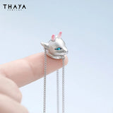 Silver Plated Sheep Pendant Necklace for Women