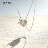 Silver Plated Sheep Pendant Necklace for Women