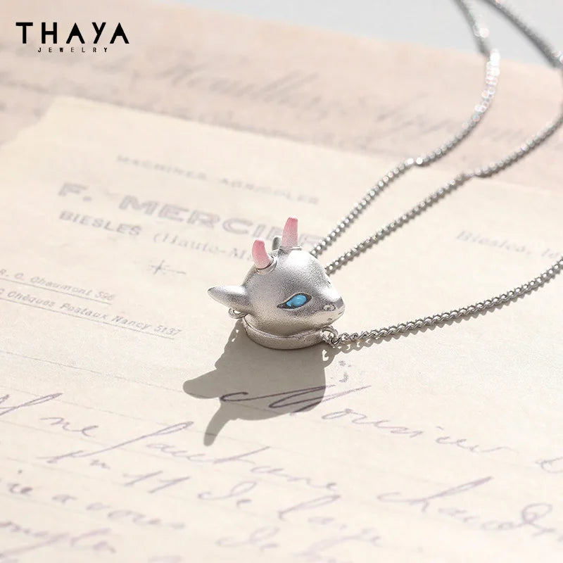 Silver Plated Sheep Pendant Necklace for Women