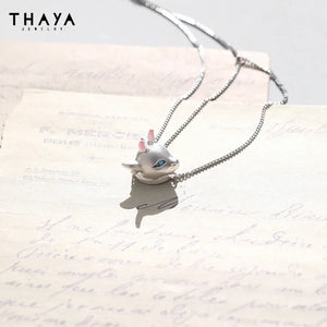 Silver Plated Sheep Pendant Necklace for Women