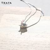 Silver Plated Sheep Pendant Necklace for Women