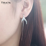 Crystal Chain Dangle Earrings Fine Jewelry