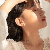 925 Silver Unicorn Clip Earrings Crystal Drops