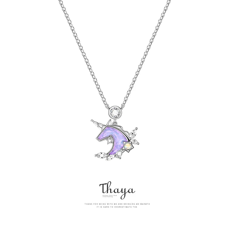 Unicorn Necklace 925 Silver Jewelry Pendant for Women