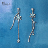 Silver Studs Earring Chain Silver Platinum High For Women Earring Season Series