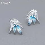 Crystal Stud Earrings 925 Silver Needle Fine Jewelry