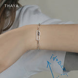 Copper Plated 18K Cross Chain Bangle Bracelet for Couple