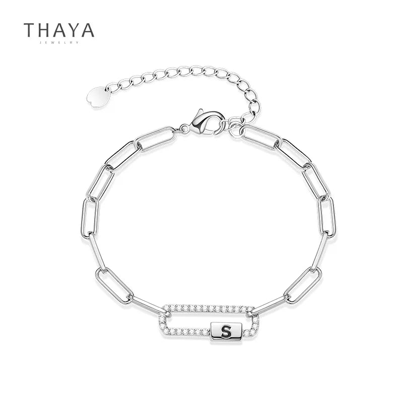 Copper Plated 18K Cross Chain Bangle Bracelet for Couple
