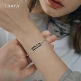 Copper Plated 18K Cross Chain Bangle Bracelet for Couple