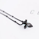 S925 Silver Rose Flower Crystal Pendant Necklace for Women