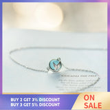 Mermaid Foam Bubble Crystal Necklace s925 silver Pendant for Women