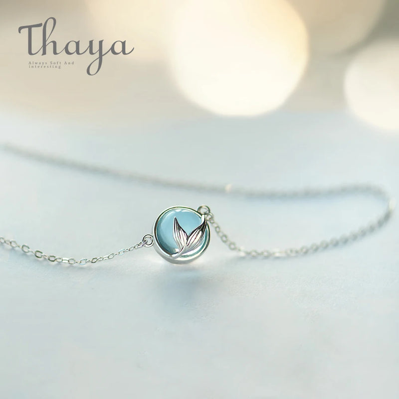 Mermaid Foam Bubble Crystal Necklace s925 silver Pendant for Women