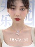Mermaid Pendant Necklace Choker Women Engagement Fine Jewelry