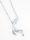 Mermaid Pendant Necklace Choker Women Engagement Fine Jewelry