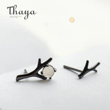 Moonstone S925 Sterling Silver Stud Earrings for Women