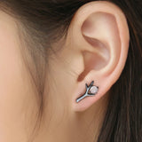 Moonstone S925 Sterling Silver Stud Earrings for Women