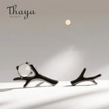 Moonstone S925 Sterling Silver Stud Earrings for Women