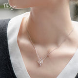 Vintage Plated Pendant Necklace Crystal For Women Fine Jewelry