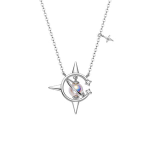 Vintage Plated Pendant Necklace Crystal For Women Fine Jewelry