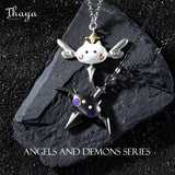 Cat Pendant Necklace Women Choker Necklace Constellation Necklace