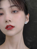 Vintage Crystal Pupils Stud Earrings Party Jewelry Gift