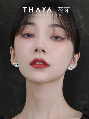 Vintage Crystal Pupils Stud Earrings Party Jewelry Gift