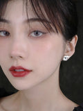 Vintage Crystal Pupils Stud Earrings Party Jewelry Gift