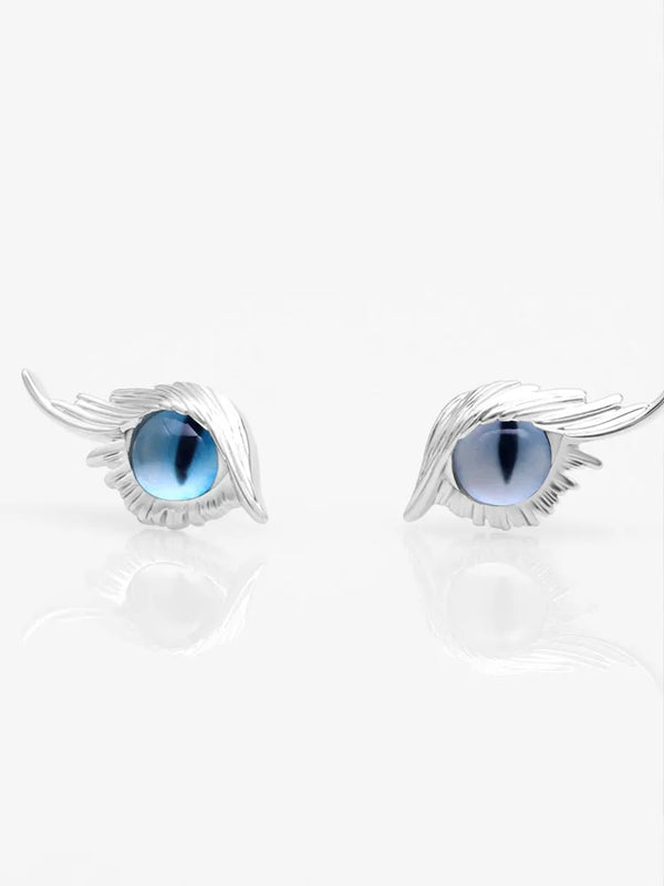 Vintage Crystal Pupils Stud Earrings Party Jewelry Gift