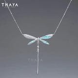 Dragonfly Animals Necklace Crystal Jewelry Birthday Gift