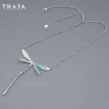 Dragonfly Animals Necklace Crystal Jewelry Birthday Gift
