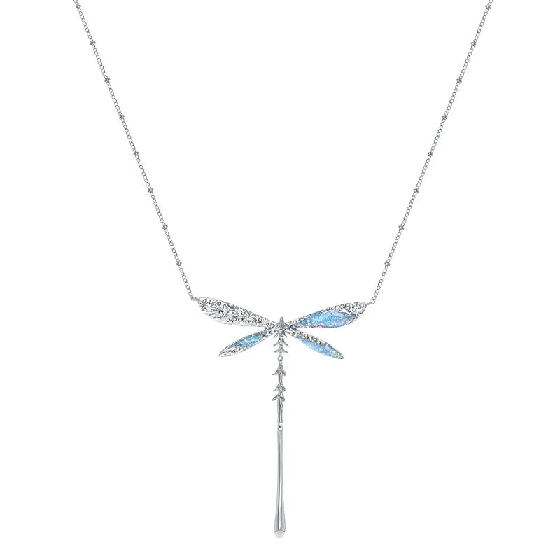 Dragonfly Animals Necklace Crystal Jewelry Birthday Gift