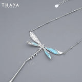 Dragonfly Animals Necklace Crystal Jewelry Birthday Gift
