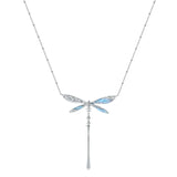 Dragonfly Animals Necklace Crystal Jewelry Birthday Gift