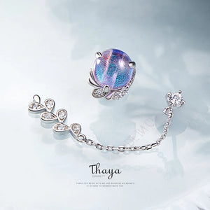 Provence Earring 925 Silver Zircon Unique Purple Earring for Women