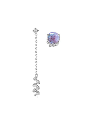 Provence Earring 925 Silver Zircon Unique Purple Earring for Women