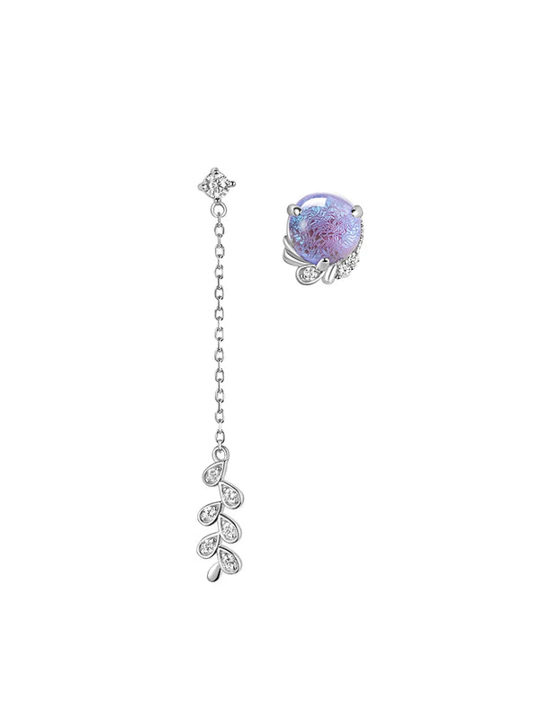 Provence Earring 925 Silver Zircon Unique Purple Earring for Women