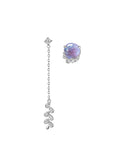 Provence Earring 925 Silver Zircon Unique Purple Earring for Women