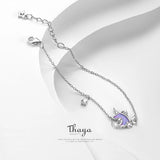 S925 Silver Unicorn Bracelet Crystal Drip oil For Women