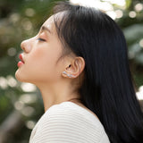Silver 925 Deer Crown Zircon Earrings For Women