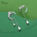 Silver Plated Crystal Flower Stud Earrings for Women Party Jewelry Gift