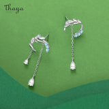 Silver Plated Crystal Flower Stud Earrings for Women Party Jewelry Gift