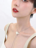 Vintage Moth Pendant Necklace For Women Choker Crystal Colar Chain Necklace