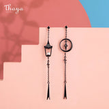 Vintage Pearl Lantern Drop Earrings S925 Sterling Silver Women Jewelry